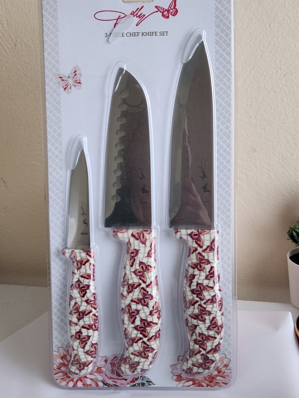 Dolly Parton 3-Piece Butterfly Handle Knife Set